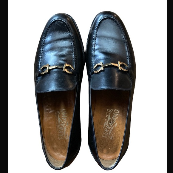 Vintage  Salvatore Ferragamo HORSEBIT Loafer Hold tone Men’s size 10 - Picture 5 of 8